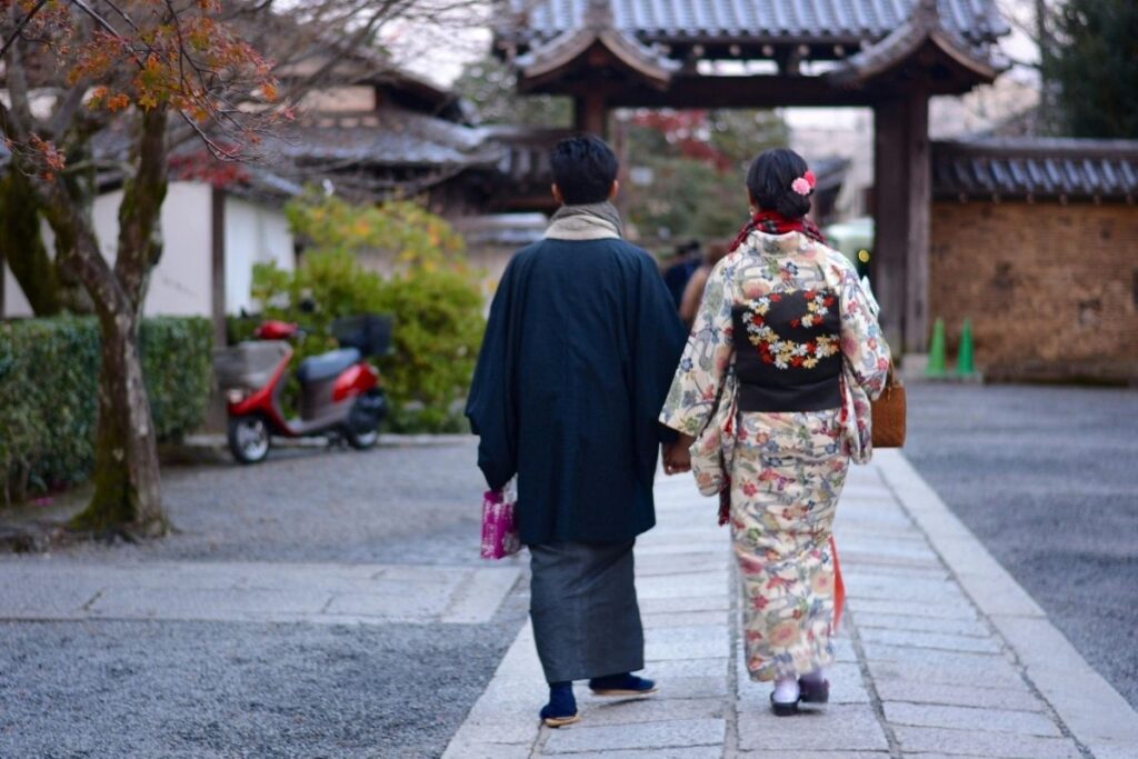 Traditional kimono emphasizing restrained movement and elegance