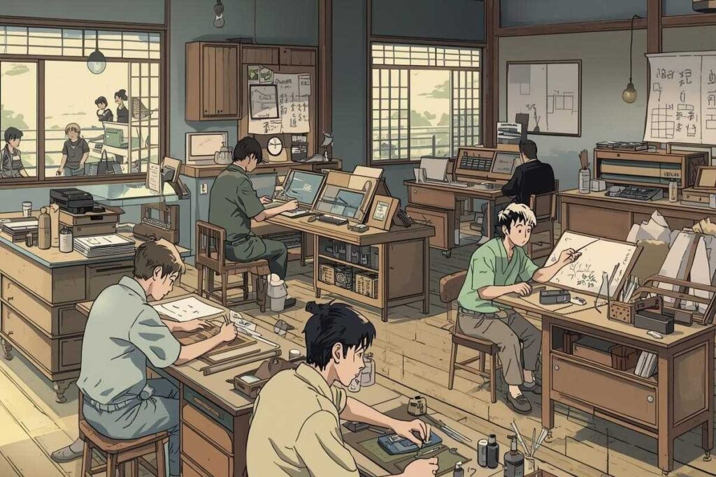 Early days of Japanese anime production and storytelling
