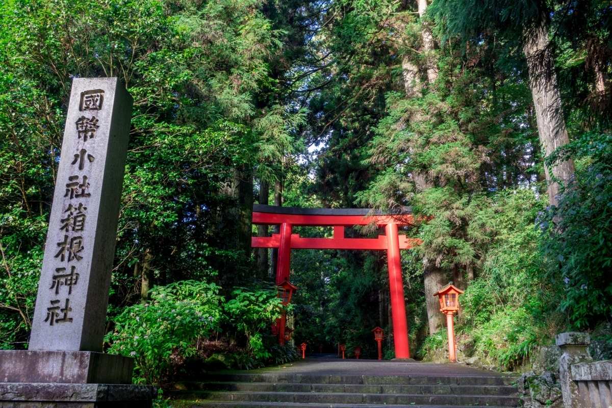A quiet Shinto shrine in Japan as part of everyday life