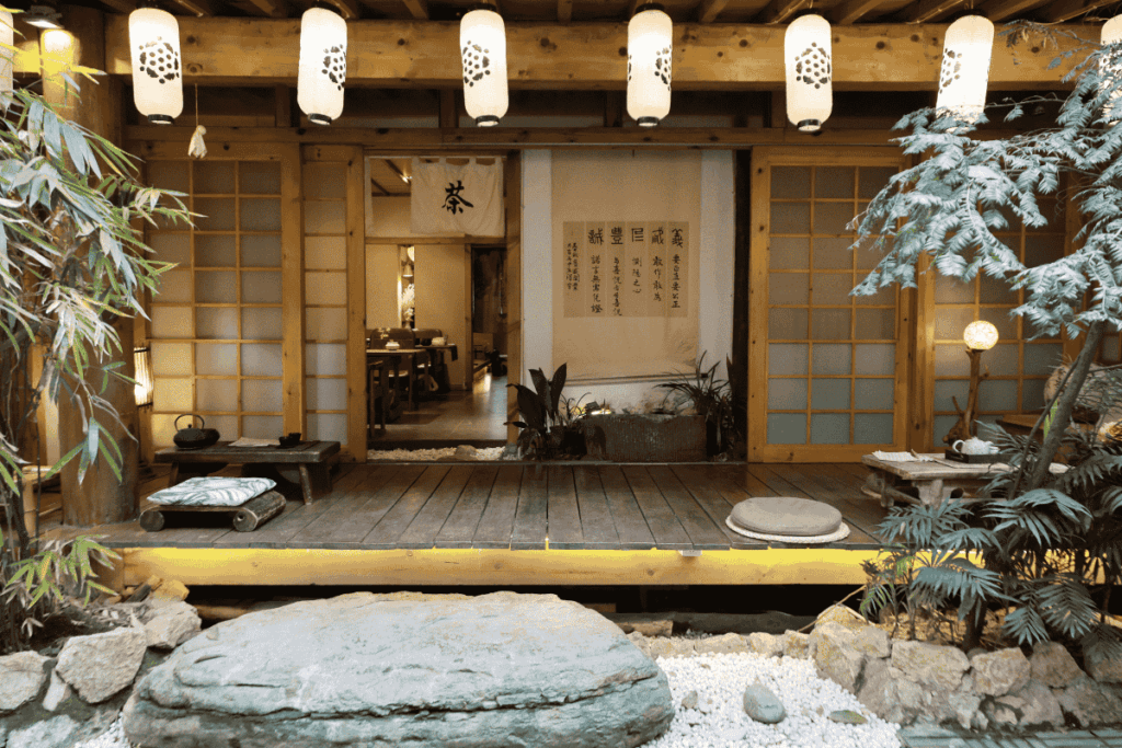 A calm moment of silence in everyday Japanese life